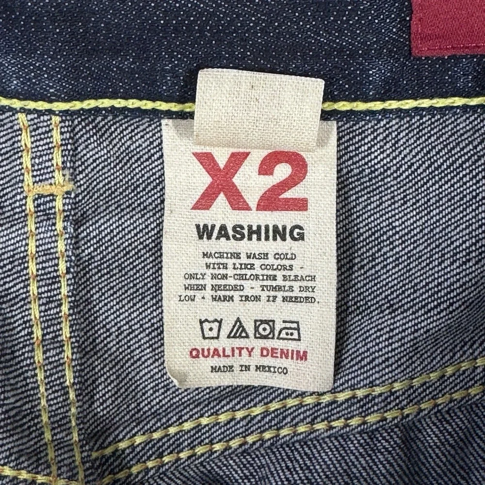 X2 Quality Denim Men's Jeans Size 36L x 34L Blue Classic Straight Regular Fit - Picture 8 of 13